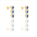 ORECCHINI DONNA TRILOGY CUORI PENDENTI CONTORNO PAVE'