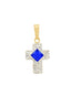 CROCE ZIRCONATA CON PT BLU