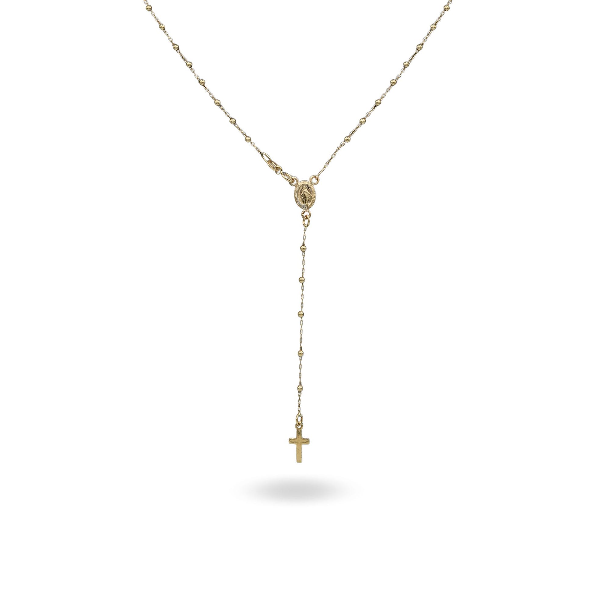 Collana Oro Giallo Oro 18 carati Rosario Pendente Solo Oro