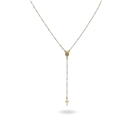Collana Oro Giallo, Oro Bianco Oro 18 carati Rosario Pendente Solo Oro
