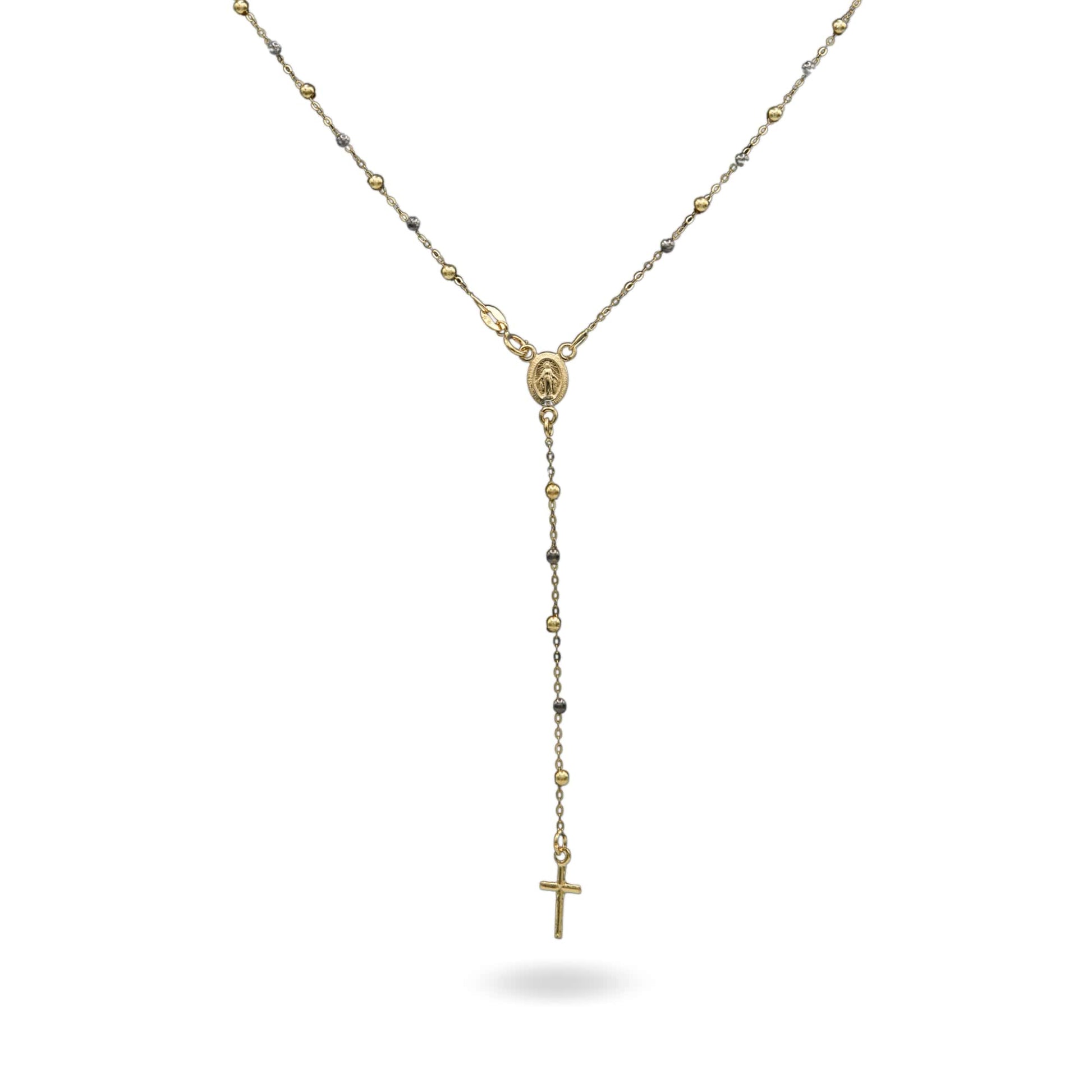 Collana Oro Giallo, Oro Nero Oro 18 carati Rosario Pendente Sfere Slash Solo Oro