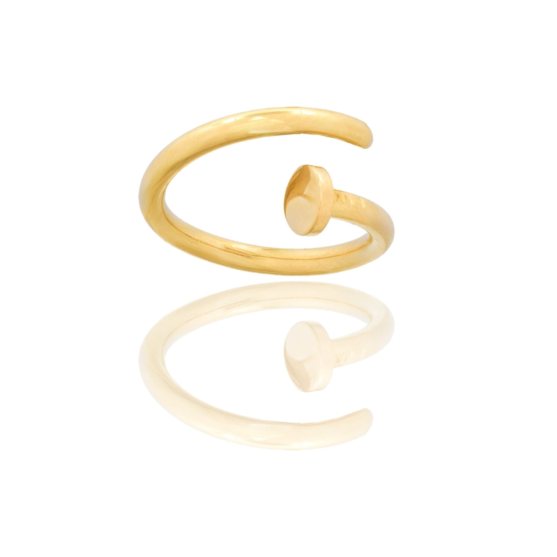 Bracciale Oro Giallo Oro 18 carati Rigido Flex Chiodo Canna Tonda Sottile Solo Oro