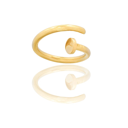 Bracciale Oro Giallo Oro 18 carati Rigido Flex Chiodo Canna Tonda Sottile Solo Oro