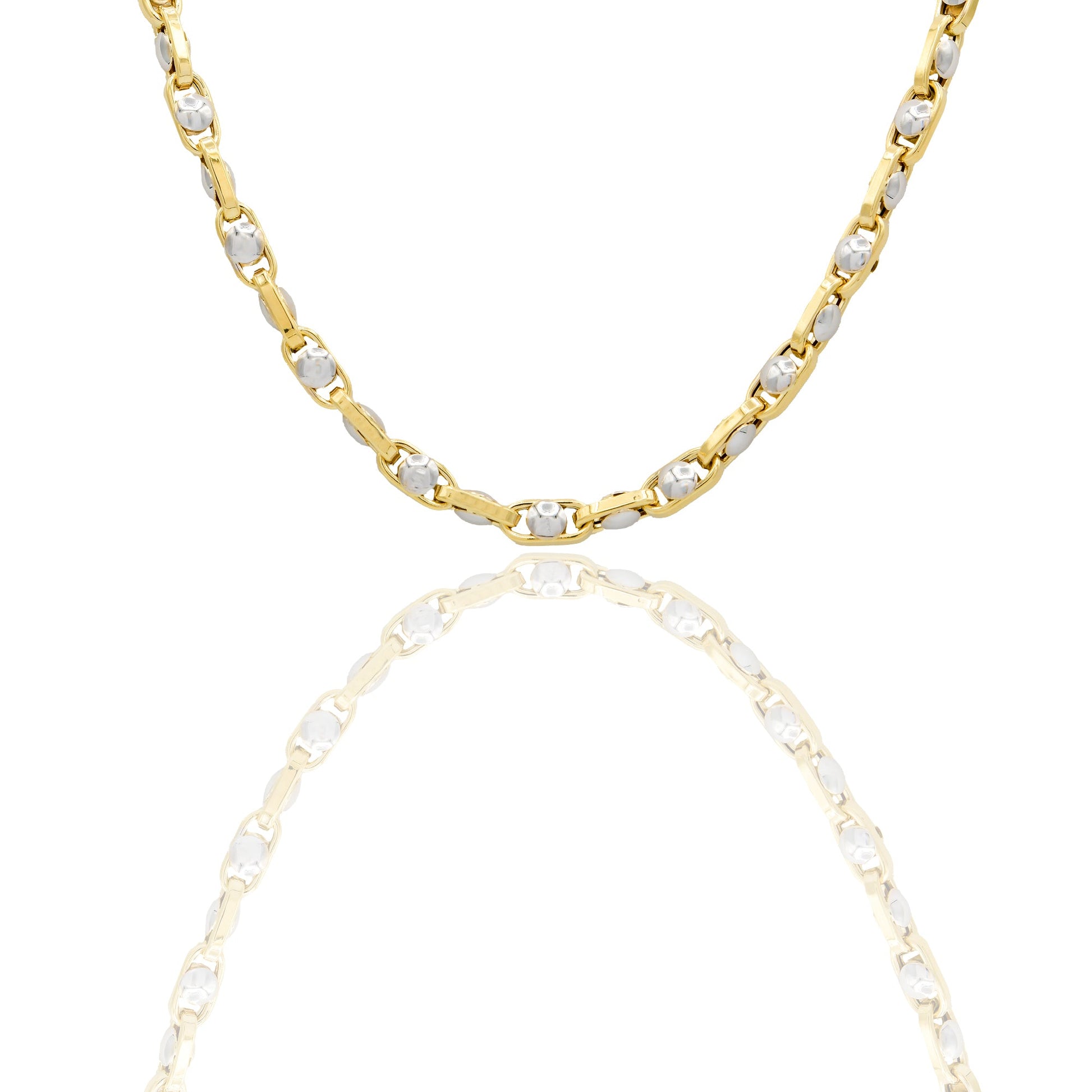 Collane Oro Giallo, Oro Bianco canna flex  Solo Oro 70 cm