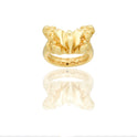 Anelli Oro Giallo Elettroformato  Solo Oro spessore gambo 4 mm lunghezza farfalla 2,2 larghezza farfalla 1,4 cm 
