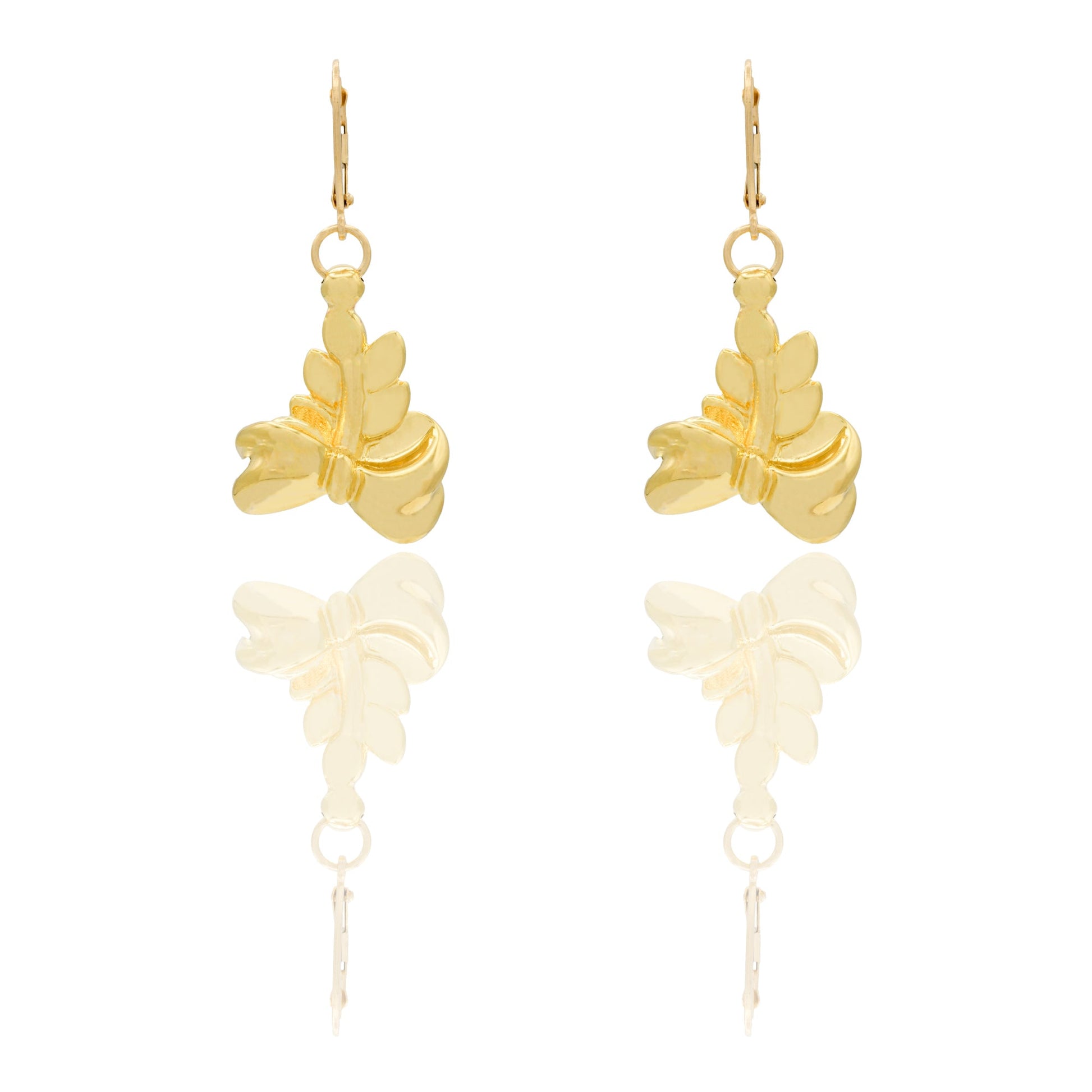 Orecchini Oro Giallo Elettroformato  Solo Oro Lunghezza Elemento cm. 2,3 Larghezza cm. 2 cm 