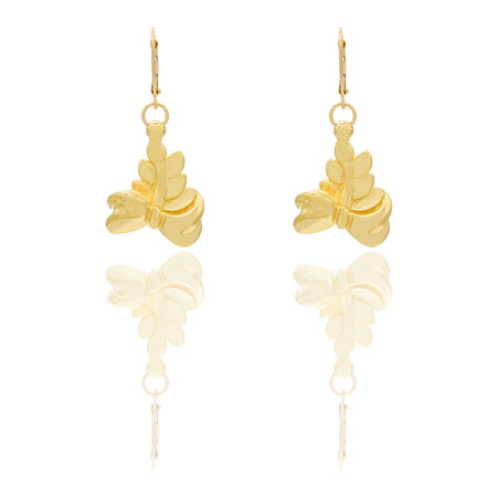 Orecchini Oro Giallo Elettroformato  Solo Oro Lunghezza Elemento cm. 2,3 Larghezza cm. 2 cm 