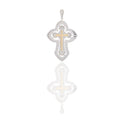 CIONDOLO CROCE CON CRISTO E ZIRCONI