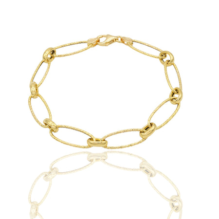 Bracciale Oro Giallo Oro 18 carati Maglia intrecciata Solo Oro
